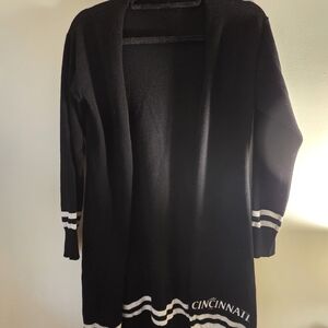 Black Open-Front Women's Sweater